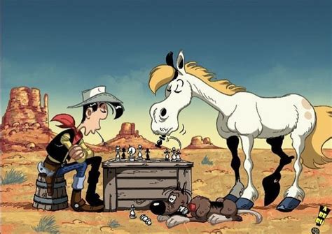 Lucky Luke Und Jolly Jumper Spielen Schach Zeichentrickfilme