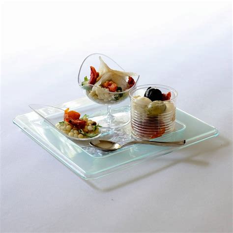 Glass Effect Canape Plates Elegant Party Tableware By Bunting And Barrow