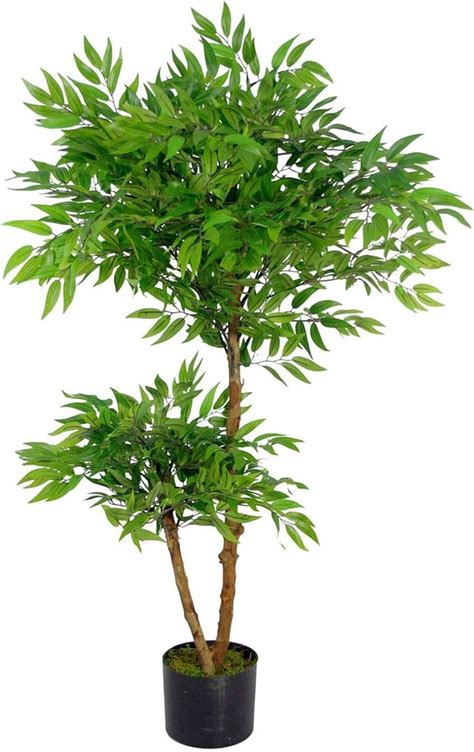 Leaf Realistic Artificial Ficus Treeplant 100cm Ruscus Ficus Az