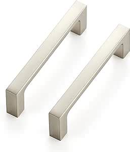 Ravinte 25 Pack Solid 3 1 2 Inch Kitchen Square Cabinet Handles Brushed