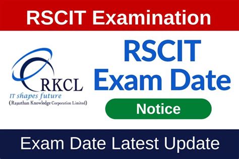 Rscit Exam Date 2025 Latest News परीक्षा तिथि देंखे