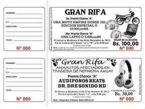 Ideas De Rifas Como Organizar Un Sorteo O Una Rifa Papeletas Boletos