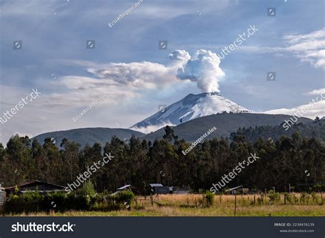 Cotopaxi Eruption Immense Column Steam Rises Stock Photo 2238476139 ...