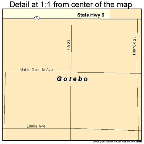 Gotebo Oklahoma Street Map 4030350