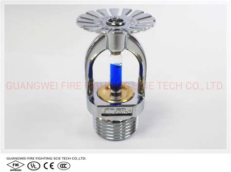 Blue Glass Bulb 57 Degree Pendent Upright Fire Sprinkler Fire Sprinkler And Pendent Sprinkler