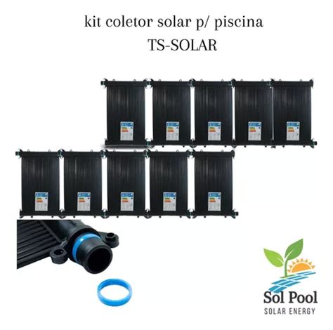 Kit 10 Placas Coletor Solar Aquecedor Piscina Selo A Inmetro