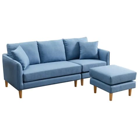 Beebe 74 Wide Reversible Sofa Chaise With Ottoman VigsHome