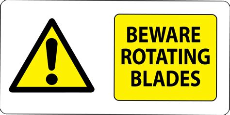 Beware Rotating Blades Labels Custom Labels Stickers Personalised