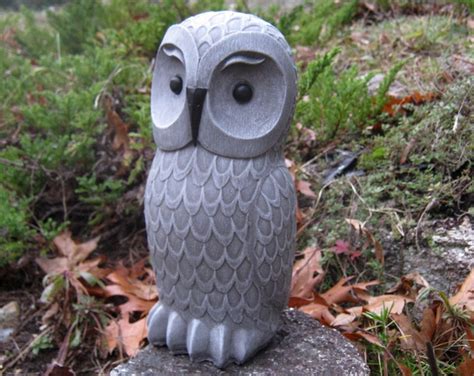 Owl Garden Statue Concrete Cement Owls Door Stop Concrete Owl