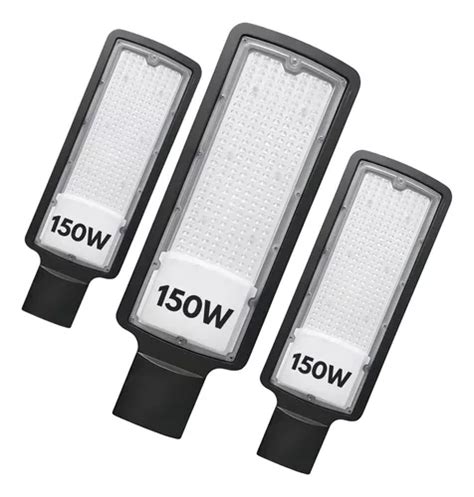 3 Luminária Led Para Poste 150w Iluminação Publica Bivolt