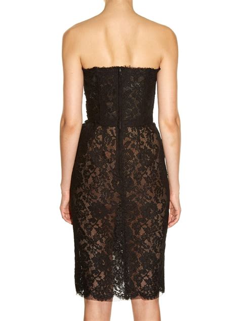 Strapless Lace Dress By Dolce And Gabbana