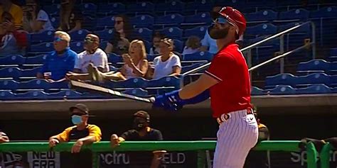 Bryce Harper home run first spring at-bat for Phillies