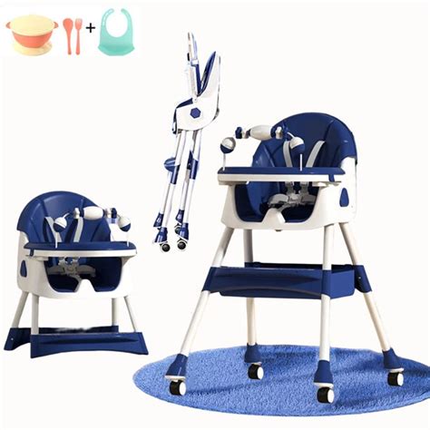 Baby High Chair 4 In 1 Convertible Play Seat Booster Toddler With