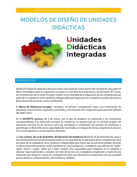 PDF MODELOS DE DISEÑO DE UNIDADES DIDÁCTICAS DOKUMEN TIPS