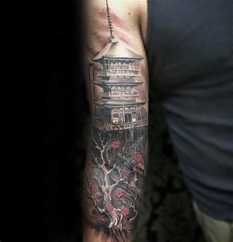 50 Epic Japanese Temple Tattoo Designs For Men 2024 Guide Temple