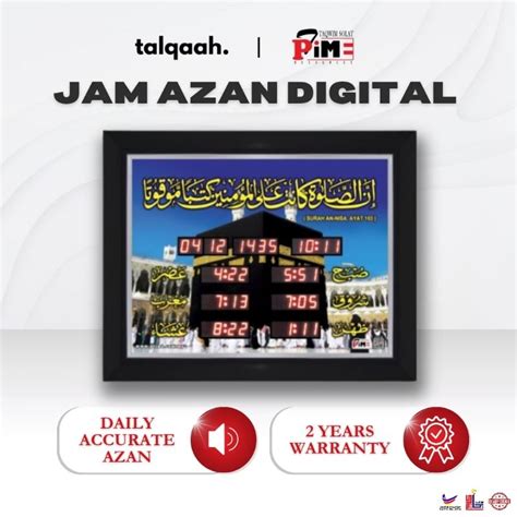 JAM AZAN DIGITAL CLOCK STOK READY JAM SOLAT TAKWIM Jam Azan Taqwim