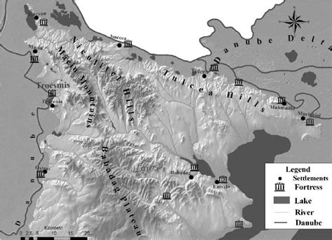 The map of fortresses from Dobrogea Plateau | Download Scientific Diagram