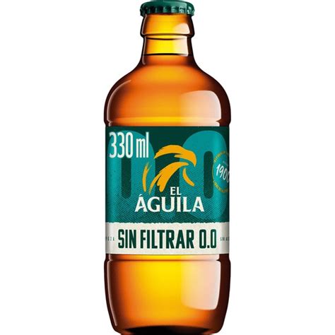 Cerveza Rubia Especial 0 0 Botella 33 Cl EL AGUILA SIN FILTRAR