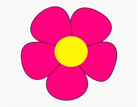 Simple Flower Clip Art At Clker - Simple Flower Clipart, HD Png ...