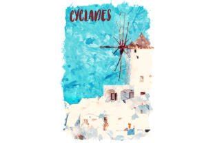 Cyclades Europe Watercolor Poster Graphic by Poster Boutique · Creative ...