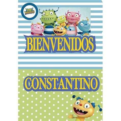 Cartel Benvenidos Henry Monstruito Personalizado Partyplace