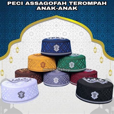 Jual Peci Songkok Kopiah Assagofah Terompah Anak Anak Peci Kopiah