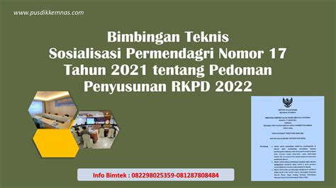 Bimtek Sosialisasi Permendagri Nomor Tahun Tentang Pedoman