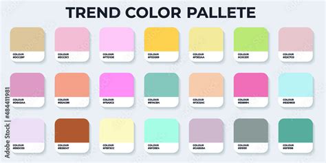 Color Pantone Trend Colour Guide Palette Catalog Samples In Rgb Hex