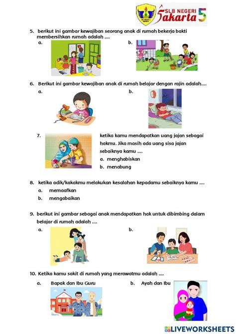 Ejercicio De Uh2 Smt1 Pkn Kindergarten Reading Worksheets Worksheets Kelas 1