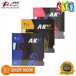 Palio AK47 Series Yellow / Blue / Red Sponge Tensor Table Tennis Rubber ...