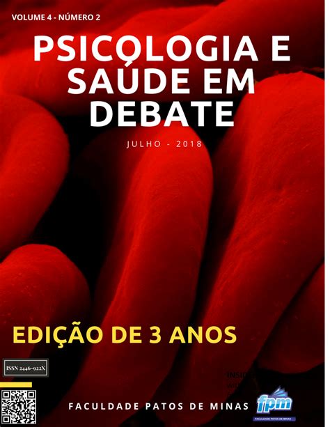 Edições Anteriores Psicologia E Saúde Em Debate