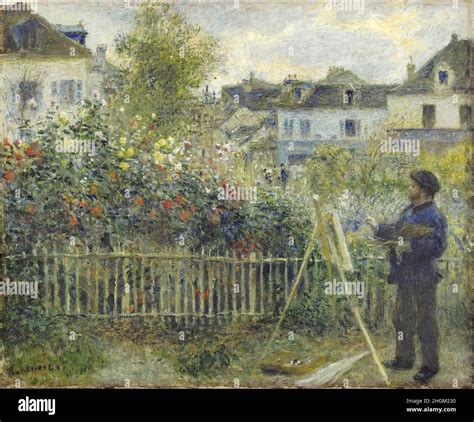 Claude Monet Painting In His Garden At Argenteuil 1873 Oil On