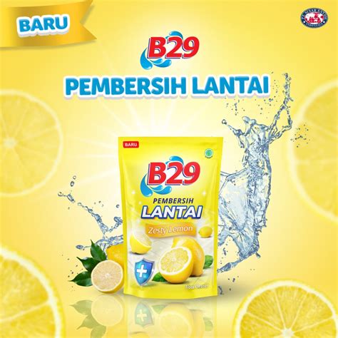 B29 Pembersih Lantai Refill Pouch 750ml Lemon Floor Cleaner