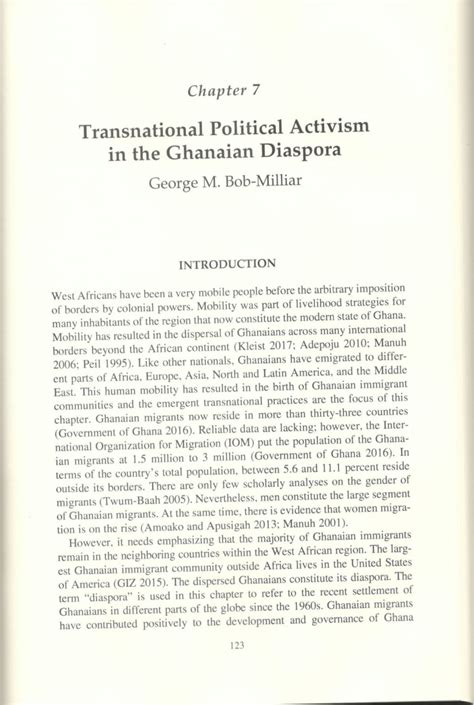 Pdf Transnational Political Activism In The Ghanaian Diaspora