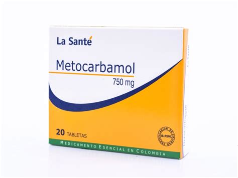 Droguería La Economía metocarbamol la santé 750 mg x 20 tabletas