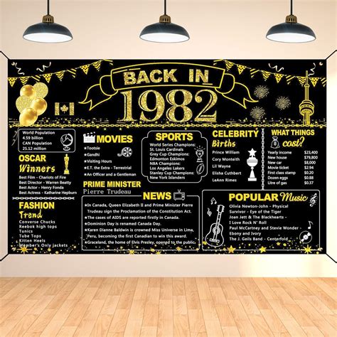 Darunaxy St Birthday Black Gold Party Decoration Canada Back In