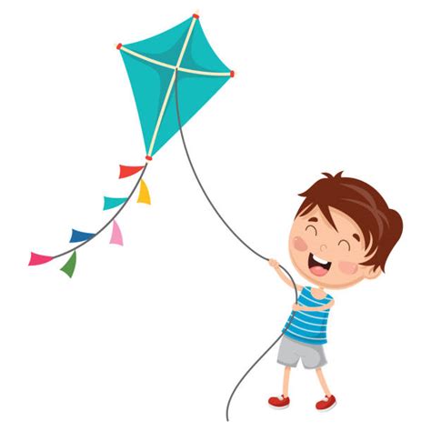 Boy Flying A Kite Illustrations Royalty Free Vector Graphics And Clip