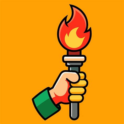 Premium Vector Hand Holding Flaming Torch