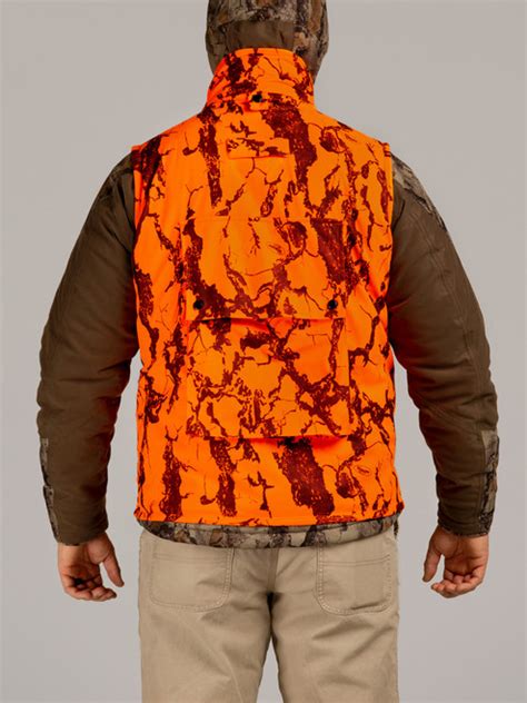 Blaze Camo Stealth Hunter Safety Vest Hunters Orange Apparel