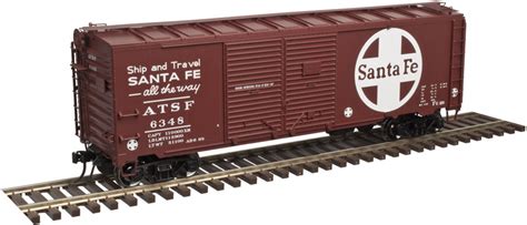 3001823 2 Santa Fe 40 1937 Aar Double Door Boxcar 6383 The Western Depot