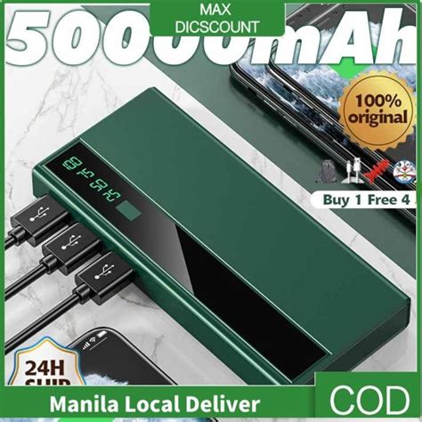 Original 50000mah Power Bank Digital Display PowerBanks Fast Charging