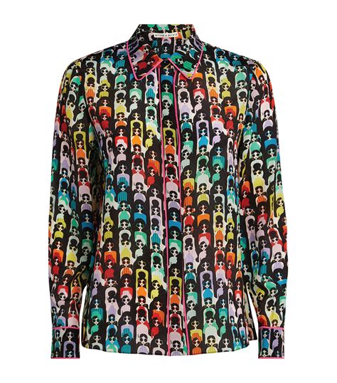 Womens Alice Olivia Multi Willa Rainbow Stace Face Blouse Harrods Us