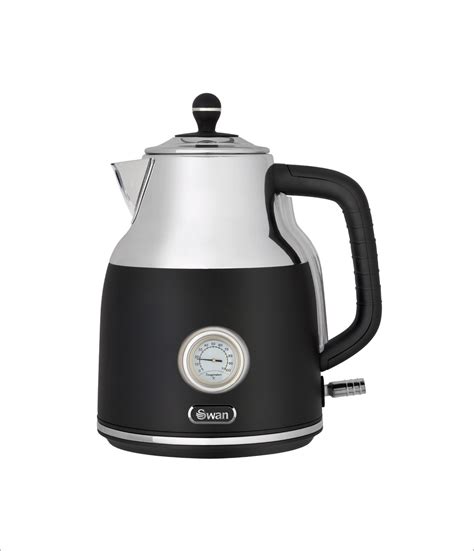 Swan 1.7 Litre Cordless Kettle with Temperature Gauge Black – curanova ...