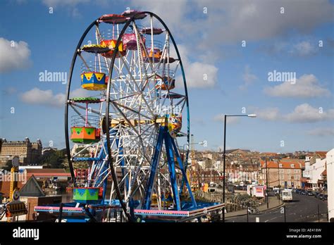 Big Ferris Wheel In Luna Park Amusements Funfair By Harbour