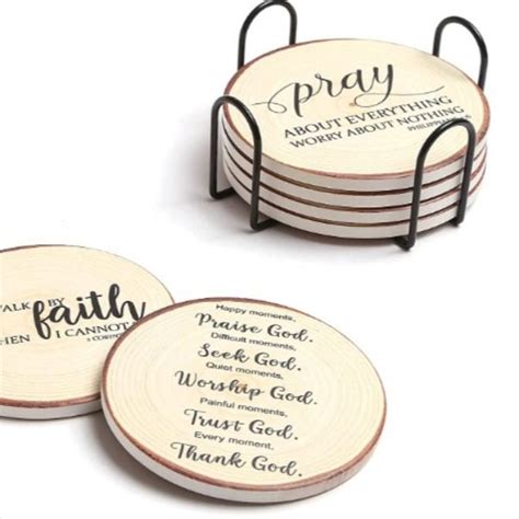 Hoomey Coasters For Drinks With Bible Verses Christian Ts Diy