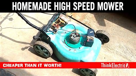 Homemade Electric Lawn Mower A Very Simple And Cheap Diy Youtube