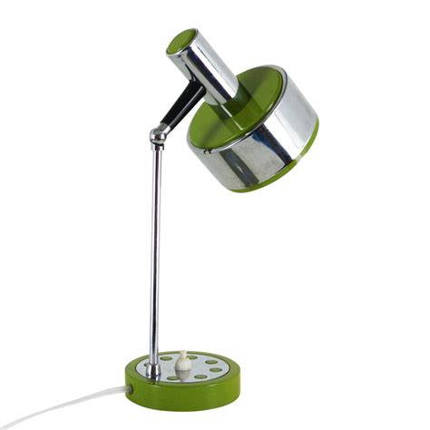 Green Metal And Chrome Desk Light 1970s 1545