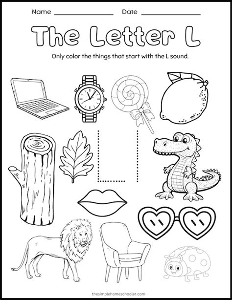 15+ Letter L Worksheets: Free & Easy Print! - The Simple Homeschooler