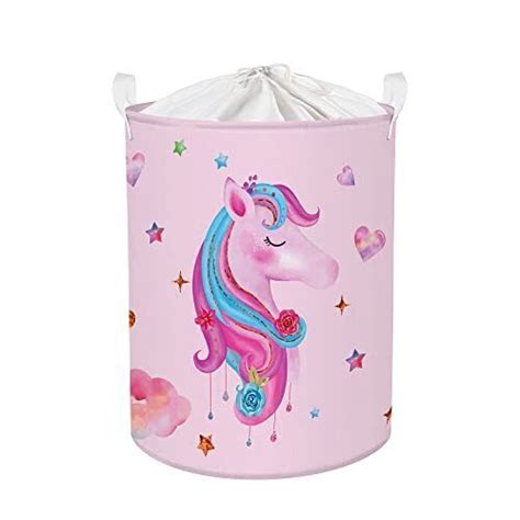 Pink Baby Girl Nursery Hamper Heart Star Dirty Clothes 3645 Cm Unicorn