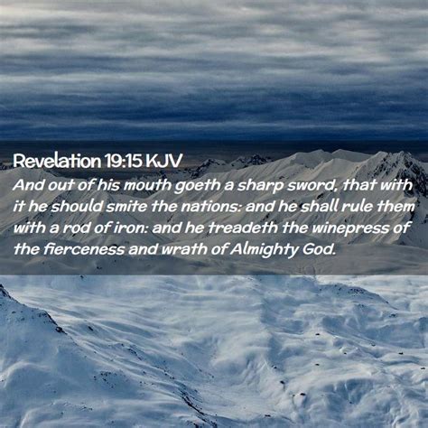 Revelation 19:15 KJV Bible Verse Images